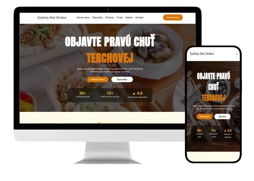 Web stránka pre Reštaurácia KD terchová