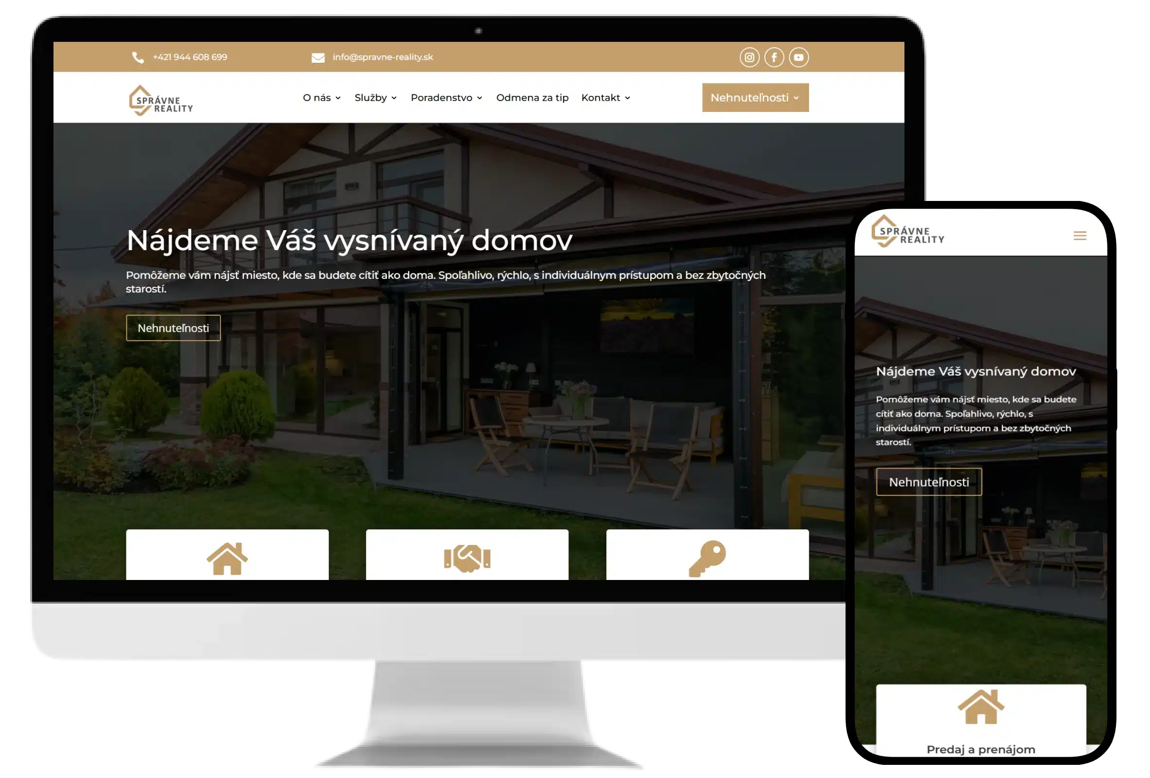 Tvorba web stránky pre správne reality